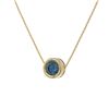 Image 3 : 2 ctw Intense Blue Diamond Necklace 18K Yellow Gold - REF-500H2R