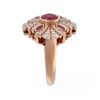 Image 2 : 2.32 ctw Ruby & Diamond Ring 18K Rose Gold - REF-175H8R