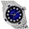 Image 1 : Rolex Men's Stainless Steel, QuickSet, Diam Dial & Diam/Sapphire Bezel - REF-521T4K