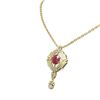 Image 2 : 5.6 ctw Ruby & Diamond Necklace 18K Yellow Gold - REF-343Y6X