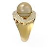 Image 2 : 1 ctw Diamond & Pearl Ring 18K Yellow Gold - REF-169G3W