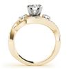Image 3 : 2.29 ctw Certified VS/SI Diamond Bypass 2pc Wedding Set 14k Yellow Gold - REF-428W2H