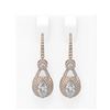 Image 1 : 3.9 ctw Marquise Diamond Earrings 18K Rose Gold - REF-755R3K