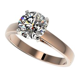 2.05 ctw Certified Quality Diamond Engagment Ring 10k Rose Gold - REF-439W3H