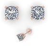 Image 1 : 1.00 ctw Cushion VS/SI Diamond Stud Designer Earrings 14k White Gold - REF-121W5H