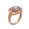 Image 1 : 4.29 ctw Morganite & Diamond Ring 18K Rose Gold - REF-236K4Y