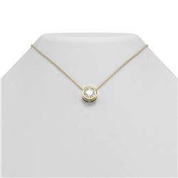 1.5 ctw Diamond Necklace 18K Yellow Gold - REF-529Y3X