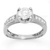 Image 1 : 1.10 ctw Certified VS/SI Diamond Ring 14k White Gold - REF-172K2Y