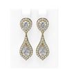 Image 1 : 2.34 ctw Pear Diamond Earrings 18K Yellow Gold - REF-342H5R