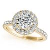 Image 2 : 2.29 ctw Certified VS/SI Diamond 2pc Wedding Set Halo 14k Yellow Gold - REF-319R2K