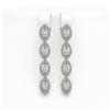 Image 1 : 4.52 ctw Marquise Cut Diamond Micro Pave Earrings 18K White Gold - REF-381W8H