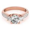 Image 1 : 1.25 ctw VS/SI Diamond 3 Stone Micro Pave Ring 18k Rose Gold - REF-184Y3X
