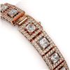 Image 3 : 12.69 ctw Princess Cut Diamond Micro Pave Bracelet 18K Rose Gold - REF-1052R8K