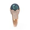 Image 2 : 1.55 ctw Diamond & Pearl Ring 18K Rose Gold - REF-191G3W
