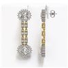 Image 2 : 7.47 ctw Rare Oval Diamond Earrings 18K Yellow Gold - REF-1286M8G
