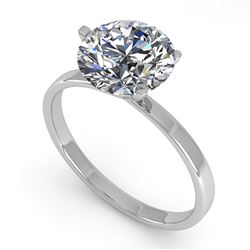 2 ctw Certified VS/SI Diamond Engagement Ring Martini 14K White Gold - REF-1020X2A