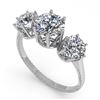 Image 2 : 2 ctw Past Present Future VS/SI Diamond Ring 18k White Gold - REF-435X2A