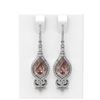 Image 1 : 7.03 ctw Morganite & Diamond Earrings 18K White Gold - REF-343X6A