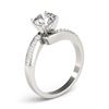 Image 3 : 1.15 ctw Certified VS/SI Diamond Bypass Ring 18k White Gold - REF-300Y2X