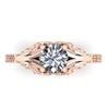 Image 1 : 1 ctw Solitaire Certified VS/SI Diamond Ring Art Deco 14k Rose Gold - REF-307Y2X
