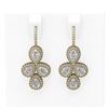 Image 1 : 4.32 ctw Pear Diamond Earrings 18K Yellow Gold - REF-554X2A