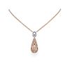 Image 1 : 3.64 ctw Tanzanite & Diamond Necklace 18K Rose Gold - REF-340H2R