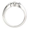 Image 3 : 1.1 ctw VS/SI Diamond 2 Stone 2 Stone Ring 18k White Gold - REF-140N6F