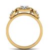 Image 3 : 1.25 ctw VS/SI Diamond Art Deco 3 Stone Micro Ring 14k Yellow Gold - REF-134W5H