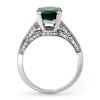 Image 2 : 3.25 ctw Emerald & Diamond Ring 10k White Gold - REF-81K8Y
