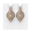 Image 1 : 4.14 ctw Diamond & Pearl Earrings 18K Rose Gold - REF-394H8R