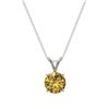 Image 3 : 1.03 ctw Certified Intense Yellow Diamond Necklace 10k White Gold - REF-165F8M