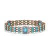 Image 2 : 27.1 ctw Swiss Topaz & Diamond Bracelet 14K Rose Gold - REF-327G3W