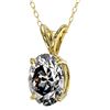 Image 2 : 1.25 ctw Certified VS/SI Quality Oval Diamond Necklace 10k Yellow Gold - REF-325A2N