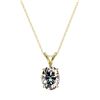 Image 3 : 1.25 ctw Certified VS/SI Quality Oval Diamond Necklace 10k Yellow Gold - REF-325A2N