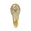 Image 2 : 1.55 ctw Diamond & Pearl Ring 18K Yellow Gold - REF-191F3M