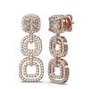 Image 2 : 6.12 ctw Morganite & Diamond Earrings 18K Rose Gold - REF-340R5K