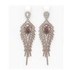 Image 1 : 9.82 ctw Morganite & Diamond Earrings 18K Rose Gold - REF-709R3K