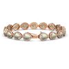 Image 2 : 13.19 ctw Opal & Diamond Micro Pave Halo Bracelet 10k Rose Gold - REF-301K5Y