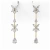 Image 2 : 3.67 ctw Mix Cut Diamonds Designer Earrings 18K Yellow Gold - REF-459G3W