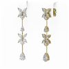 Image 3 : 3.67 ctw Mix Cut Diamonds Designer Earrings 18K Yellow Gold - REF-459G3W