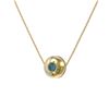 Image 3 : 0.52 ctw Intense Blue Diamond Necklace 18K Yellow Gold - REF-81F5M