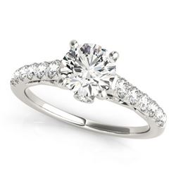 1.75 ctw Certified VS/SI Diamond Ring 18k White Gold - REF-381F3M