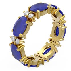 8.62 ctw Sapphire Ring 18K Yellow Gold - REF-114R9K