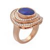 Image 1 : 8.16 ctw Sapphire & Diamond Ring 18K Rose Gold - REF-340N2F