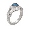 Image 1 : 2.18 ctw Intense Blue Diamond Ring 18K White Gold - REF-286N2F