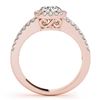Image 2 : 1.26 ctw Certified VS/SI Diamond Halo Ring 18k Rose Gold - REF-168X4A