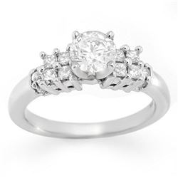 1.20 ctw Certified VS/SI Diamond Solitaire Ring 14k White Gold - REF-200F2M