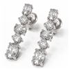 Image 1 : 3.78 ctw Oval Diamond Designer Earrings 18K White Gold - REF-476M2G