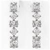 Image 2 : 3.78 ctw Oval Diamond Designer Earrings 18K White Gold - REF-476M2G