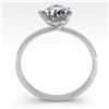 Image 2 : 1.01 ctw Certified VS/SI Diamond Engagment Ring Martini 18k White Gold - REF-298K5Y